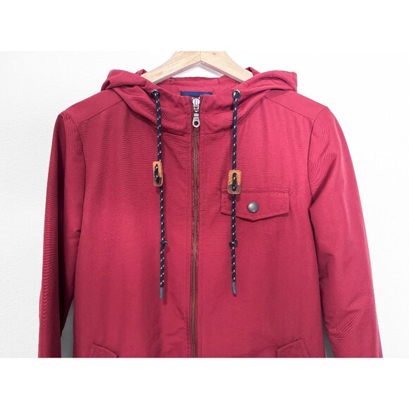 Bridge & Burn Warbler Jacket with Hood Burgundy Red Size XS - Picture 2 of 10